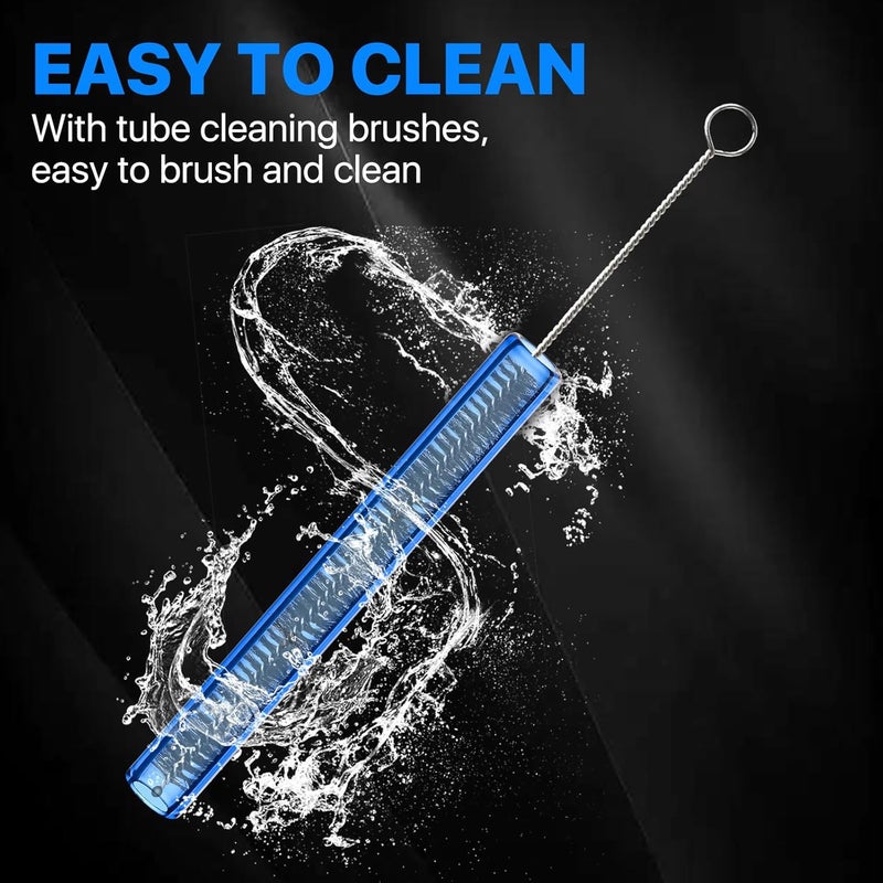 Lainballow 20pcs 4 Inch Blue Borosilicate Glass Blowing Tubes, 12mm OD, 8mm ID, 2mm Thick Wall, with 4 Cleaning Brushes - Image 5